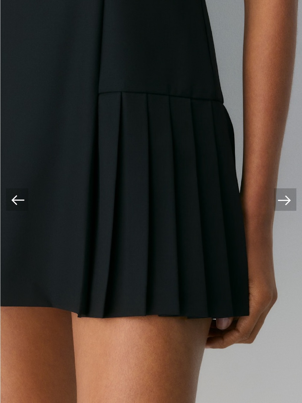 Aritzia Black Bridle Sleeveless Pleated Mini Dress - Picture 2 of 3